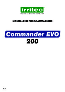 MANUALE DI PROGRAMMAZIONE  Commander EVO 200  v9.12