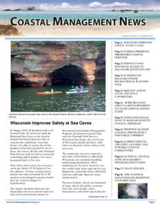 Volume 6, Issue 4, October[removed]Page 1: WISCONSIN IMPROVES SAFETY AT SEA CAVES Page 2: FLORIDA PRESERVES PREHISTORIC COASTAL