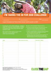 I’M TAKING THE 30 FOR 2030 CHALLENGE I write your name here  , of