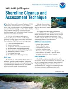 National Oceanic and Atmospheric Administration U.S. Department of Commerce NOAA’s Oil Spill Response  Shoreline Cleanup and