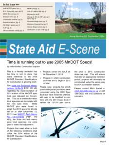 In this issue >>> 2005 MnDOT specs (pg. 1) Master List (pg[removed]Emergency event (pg. 2)