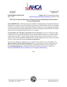 RICK SCOTT GOVERNOR FOR IMMEDIATE RELEASE May 7, 2014