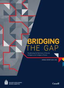 Recalibrating the Machinery of Security Intelligence and Intelligence Review ANNUAL REPORT 2012–2013 Security Intelligence Review Committee P.O. Box 2430, Station D