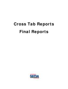 Microsoft Word - Cross Tab Final Reports[removed]doc
