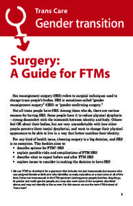 Surgery: A guide for FTMs