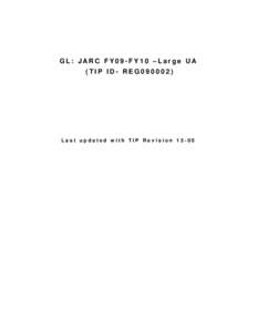 GL: JARC FY09-FY10 –Large UA (TIP ID- REG090002) Last updated with TIP Revision 13-00  FTIP BACK-UP LIST FOR GROUPED LISTING: JARC FY[removed]LARGE URBANIZED AREA PROJECTS (REG090002)