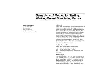 Microsoft Word - GameJamCHI2014.doc