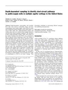 Depth-dependent sampling to identify short-circuit pathways to public-supply wells in multiple aquifer settings in the United States Matthew K. Landon & Bryant C. Jurgens & Brian G. Katz & Sandra M. Eberts & Karen R. Bur