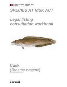 Part I: Addition of species to the Species at Risk Act