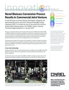 innovati n  The Spectrum of Clean Energy Innovation  Novel Biomass Conversion Process