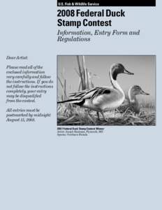 U.S. Fish & Wildlife Service[removed]Federal Duck Stamp Contest Information, Entry Form and Regulations