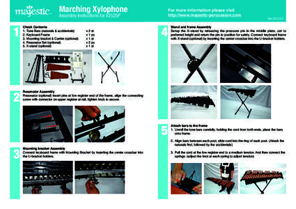 Marching Xylophone Assembly Instructions for X2525P 1  Check Contents