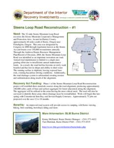 Microsoft Word[removed]Steens Loop Road Reconstruction  - OR