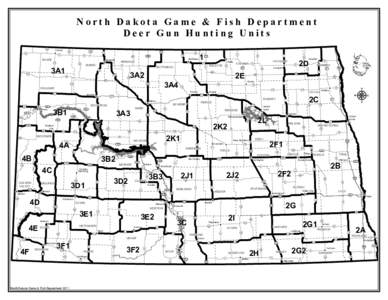 North Dakota Game & Fish Department Deer Gun Hunting Units 42 Crosby