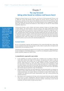 Chapter 7 – The way forward: taking action based on evidence and lessons learnt  Chapter 7 The way forward: taking action based on evidence and lessons learnt Through the Global Strategy for the Prevention and Control 