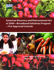 United States Department of Agriculture Office of Inspector General American Recovery and Reinvestment Act of 2009—Broadband Initiatives Program —Pre-Approval Controls