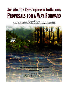 Sustainable Development Indicators: Proposals for the Way Forward