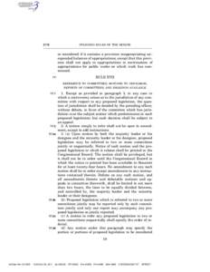 ø17¿  STANDING RULES OF THE SENATE or considered if it contains a provision reappropriating unexpended balances of appropriations; except that this provision shall not apply to appropriations in continuation of appropr