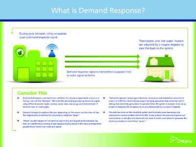 What is Demand Response?  Con se  During peak demand, utility companies