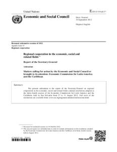 Americas / United Nations General Assembly observers / Caribbean / Commission on Science and Technology for Development / ELAC Action Plans / Association of Caribbean States / United Nations / Economy of the Caribbean / United Nations Economic Commission for Latin America and the Caribbean