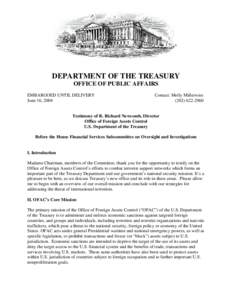 Terrorism / Specially Designated Global Terrorist / Office of Foreign Assets Control / Law / Executive Order 13224 / U.S. State Department list of Foreign Terrorist Organizations / Patriot Act / U.S. sanctions against Iran / Specially Designated Terrorist / International sanctions / International relations / Terrorism in the United States