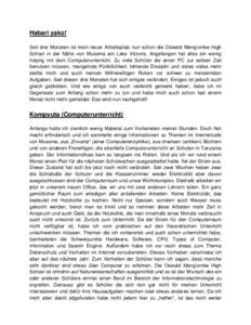 Habari yako! Seit drei Monaten ist mein neuer Arbeitsplatz nun schon die Oswald Mang’ombe High School in der Nähe von Musoma am Lake Victoria. Angefangen hat alles ein wenig holprig mit dem Computerunterricht. Zu viel