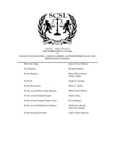 Independent Prosecutor v. Bangura, et. al. - 5 July 2012