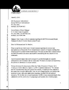 March 21,2013 Bill Drummond, Administrator Bonneville Power Administration P.O. Box 3621 Portland, OR[removed]Steven Manlow, Project Manager