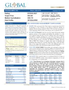 Equity Research  DAILY COMMENT TRANSGAMING INC.  TNG-V, C$0.075