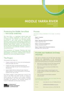 MIDDLE YARRA RIVER CORRIDOR STUDY Bulletin 1 Protecting the Middle Yarra River – new study underway