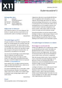 SchooljaarOudernieuwsbrief 3 3November 2013 Belangrijke data 12/2