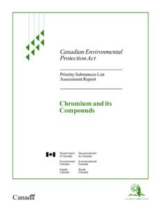 Priority Substances List Assessment Report for Chromium and its compounds