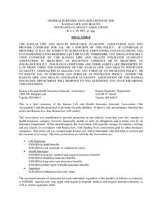 Institutional investors / Health insurance / Life insurance / Economics / Annuity / Finance / Long-term care insurance / National Organization of Life and Health Insurance Guaranty Associations / Bond insurance / Financial institutions / Financial economics / Insurance