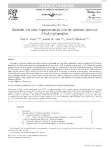 DTD 5  ARTICLE IN PRESS Pharmacology & Therapeutics xxxxx – xxx www.elsevier.com/locate/pharmthera