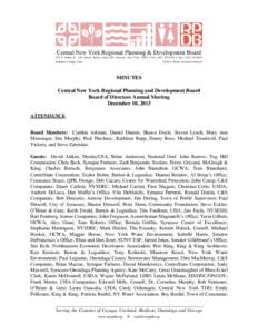 Central New York Regional Planning & Development Board 126 N. Salina St., 100 Clinton Square, Suite 200, Syracuse, New York 13202 • Tel[removed] • Fax: ([removed]Kathleen A. Rapp, Chair David V. Bottar, E