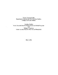 Review of courses in the Department of African and Afro-American Studies, College of Arts and Sciences Jonathan Hartlyn Senior Associate Dean for Social Sciences and Global Programs