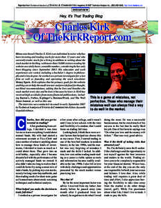 Reprinted from Technical Analysis of STOCKS  & COMMODITIES magazine. © 2007 Technical Analysis Inc., (, http://www.traders.com INTERVIEW  Hey, It’s That Trading Blog