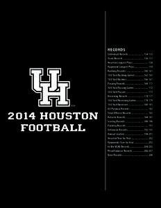 RECORDS[removed]Houston Football  Individual Records......................[removed]