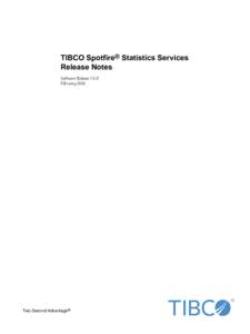 TIBCO Spotfire® Statistics Services Release Notes