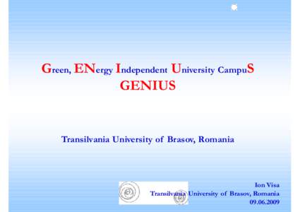 Sustainable architecture / Sustainable building / Sustainability / Braşov / Transylvania University of Brașov / Environmental design