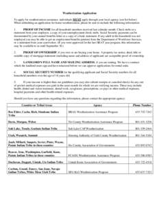 Weatherization / Energy in the United States / Salt Lake CAP / Low Income Home Energy Assistance Program / United States Department of Energy / Heating /  ventilating /  and air conditioning / Thermodynamics