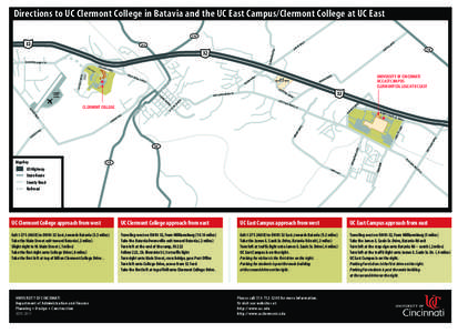 UC East to UC Clermont Map2010-2011