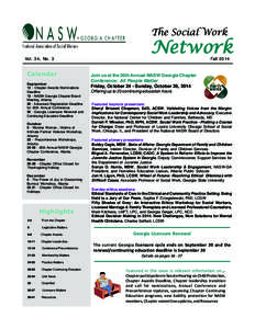 The Social Work  Vol. 34, No. 3 Calendar September