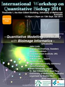 International Workshop on Quantitative Biology 2014 Admission ! Free!  Num of Molecule