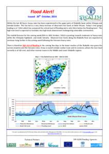    Flood Alert!     Issued:  20th  October, 2014