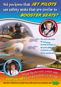 Did you know that JET PILOTS use safety seats that are similar to BOOSTER SEATS?  The seats can move