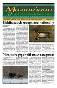 SUMMERPAGE 1 MAZINA’IGAN Published by the Great Lakes Indian Fish & Wildlife Commission