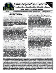 Earth Negotiations Bulletin  ......................... COP-10 ICP-8