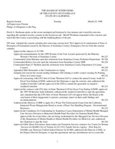 March 24, [removed]Board of Supervisors Minutes