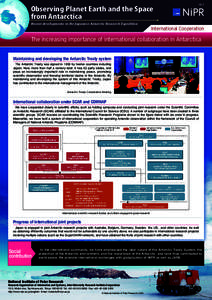 Observing Planet Earth and the Space from Antarctica IC-1  Recent developments in the Japanese Antarctic Research Expedition